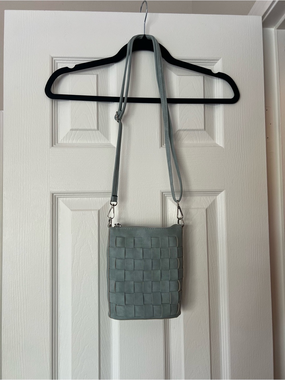 Woven Crossbody Bag in Light Sage from small Boutique in Julian, CA